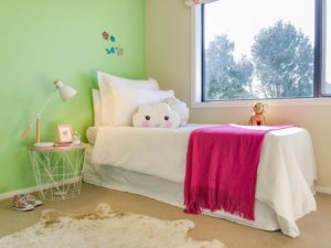 staged kids room